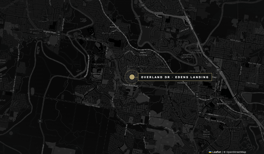 Map of Overland Drive, Edens Landing QLD 4207